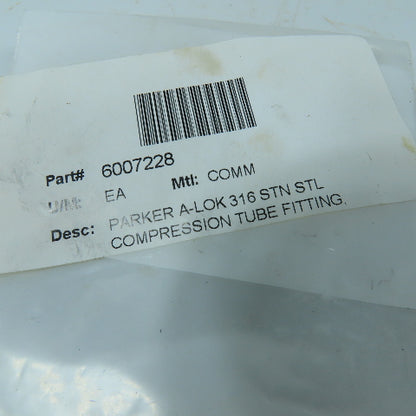 Parker A-LOK 1/4" Stainless Steel Compression Tube Fitting Nuts Lot Of 5