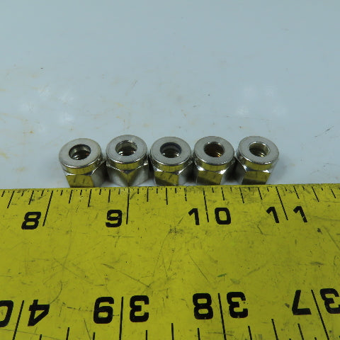 Parker A-LOK 1/4" Stainless Steel Compression Tube Fitting Nuts Lot Of 5