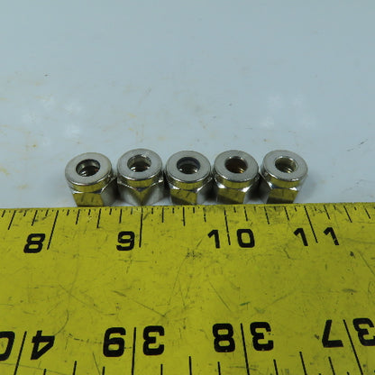 Parker A-LOK 1/4" Stainless Steel Compression Tube Fitting Nuts Lot Of 5