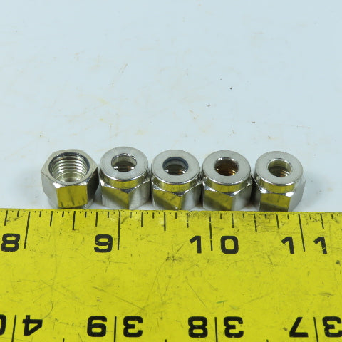 Parker A-LOK 1/4" Stainless Steel Compression Tube Fitting Nuts Lot Of 5