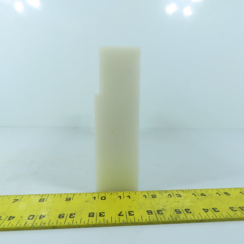 250mm x 150mm x 45mm White UHMW Wear Plate 20mm Holes