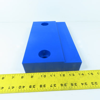 250mm x 150mm x 45mm Blue TIVAR UHMW Wear Plate 20mm Holes