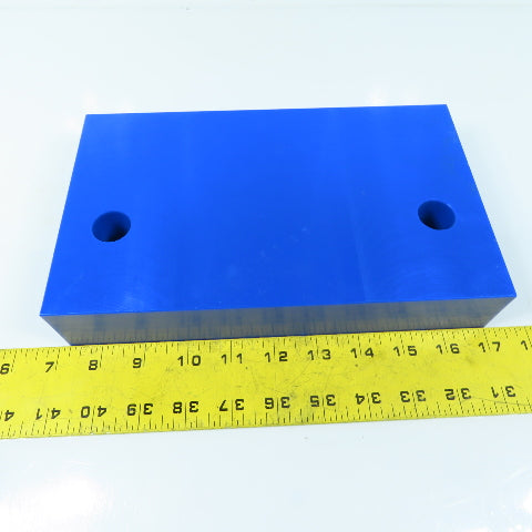 250mm x 150mm x 45mm Blue TIVAR UHMW Wear Plate 20mm Holes