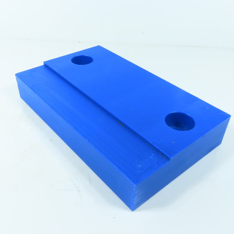 250mm x 150mm x 45mm Blue TIVAR UHMW Wear Plate 20mm Holes