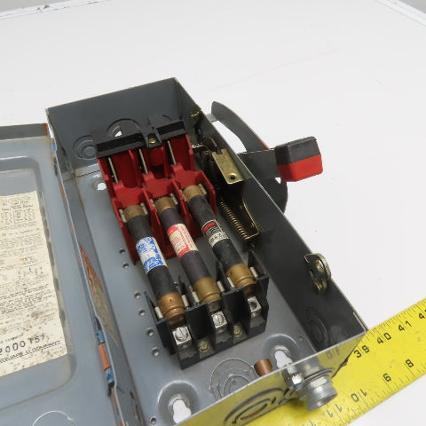 Square D H361 30A 3-Pole Single Throw Fusible Safety Disconnect Switch 600V