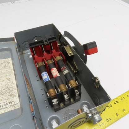 Square D H361 30A 3-Pole Single Throw Fusible Safety Disconnect Switch 600V