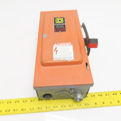 Square D H361 30A 3-Pole Single Throw Fusible Safety Disconnect Switch 600V