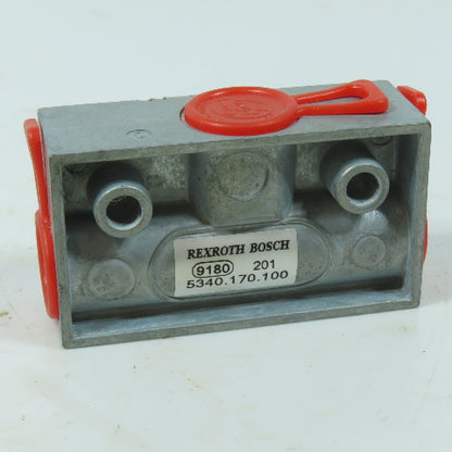 Rexroth Bosch 5340.170.100 1/4" NPT Pneumatic Shuttle Valve Block