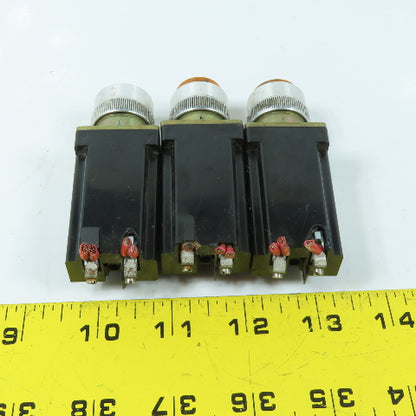 Allen Bradley 800MR-P16S 110V Amber Pilot Light Lot Of 3