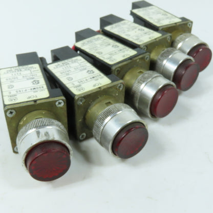 Allen Bradley 800MR-P16S 110/120V Red Pilot Light Lot Of 5
