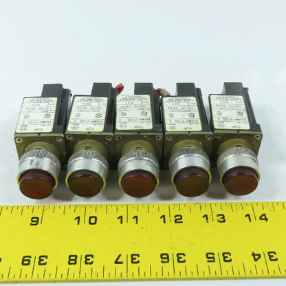 Allen Bradley 800MR-P16S 110/120V Red Pilot Light Lot Of 5