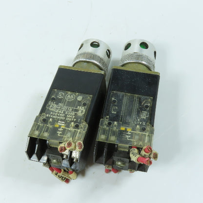 Allen Bradley 800MR-PGA16S 110/120V Green Illuminated Push Button Lot Of 2