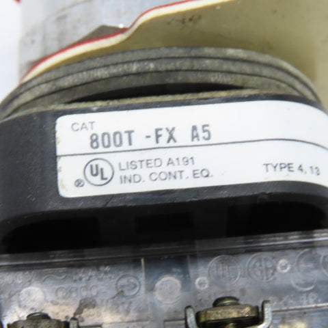 Allen Bradley 800T-FX N/A 600V Push Pull Mushroom Head Emergency Stop Switch