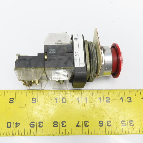 Allen Bradley 800T-FX N/A 600V Push Pull Mushroom Head Emergency Stop Switch