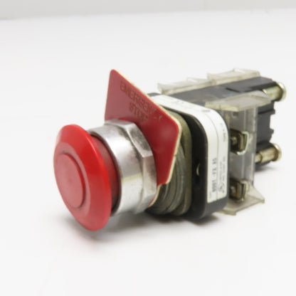 Allen Bradley 800T-FX N/A 600V Push Pull Mushroom Head Emergency Stop Switch