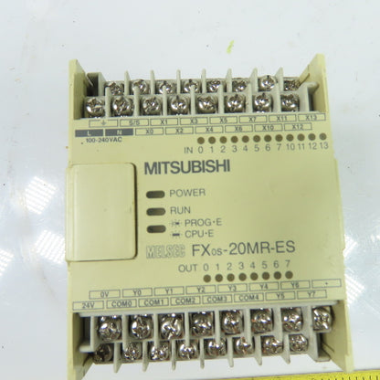 Mitsubishi FX0S-20MR-ES/UL Programmable Controller 100-240VAC 14 Input 8 Output