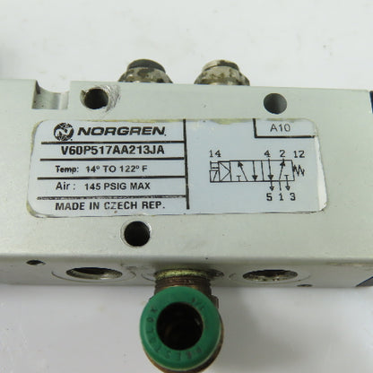 Norgren V60P517AA213JA Pneumatic Solenoid Valve 110/120V 145 PSIG Max