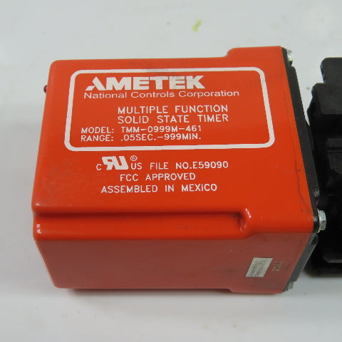 AMETEK TMM-0999M-461 Multiple Function Solid State Timer Relay 120VAC 10A