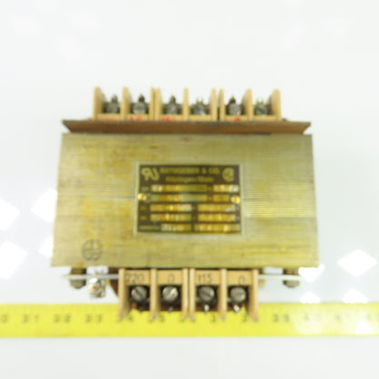 Rathgeber ET 500 Control Transformer 0.360KVA 505-480-455V Pri 220/115V Sec