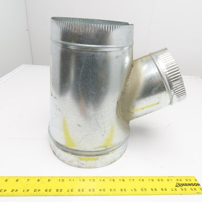 Ductite 8001086 10" x 8" x 6" Galvanized Steel HVAC Duct Pipe Tee Wye Fitting