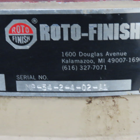 Roto-Finish MP-54-2-4 Multi-Pass 2" Channel Vibratory Deburring Unit 54"