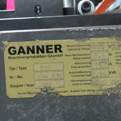 Ganner 510 GannoMat Optima 21 Multi Spindle Dowelhole Drilling Machine 3Hp