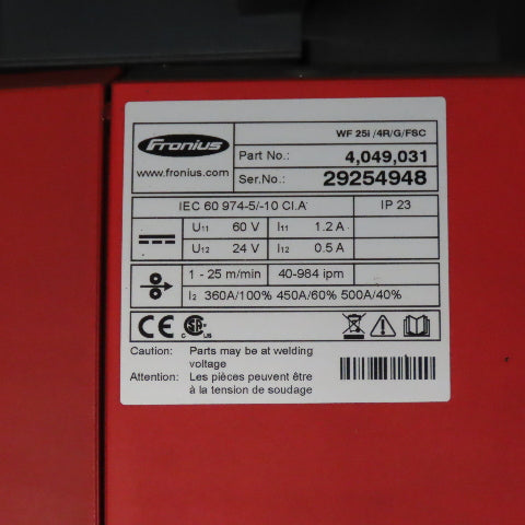 Fronius TPS 400i Flextrack 36" Pipe Track Orbital Welder Package 230/460V Tested