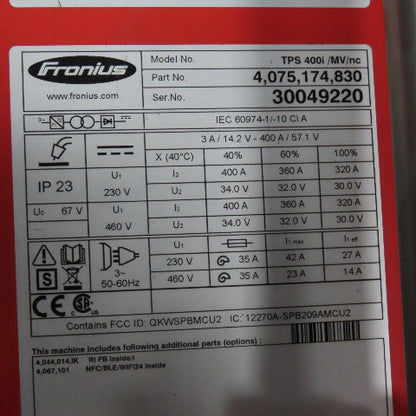 Fronius TPS 400i Flextrack 36" Pipe Track Orbital Welder Package 230/460V Tested