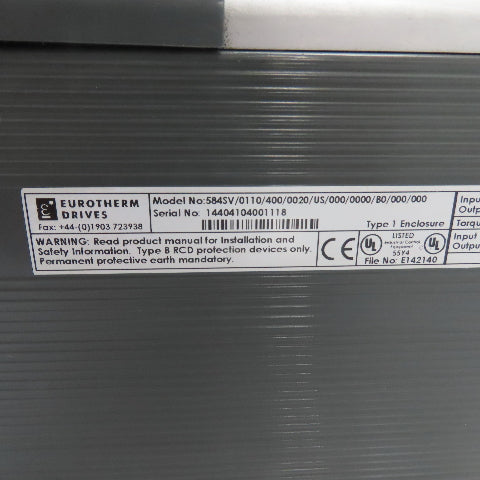 Eurotherm 584SV/0110/400/0020/US/000/0000/B0/000/0000 Drive VFD 380-460VAC 3Ph