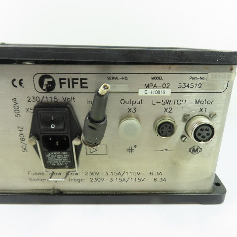 Fife 534519-001 MPA-02 Web Guiding Power Amplifier Controller
