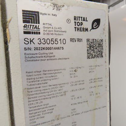 Rittal SK 3305510 115V 60Hz 1Ph TopTherm Enclosure Cooling Unit 1.76kW
