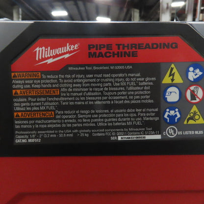 Milwaukee MXF512 MX Fuel Cordless Pipe Threading Machine W/Battery& Charger