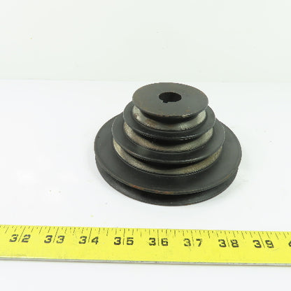 Variable Speed 4-Step V-Belt Pulley 6-1/16"-4.5"-3.58"-2.85" OD 22mm Bore