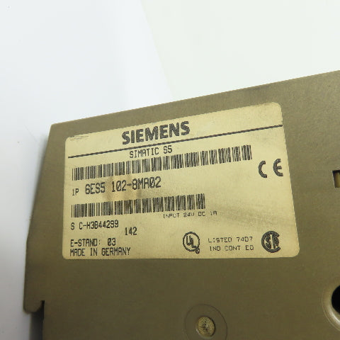 Siemens 6ES5 102-8MA02 SIMATIC S5-100U CPU 102 Module