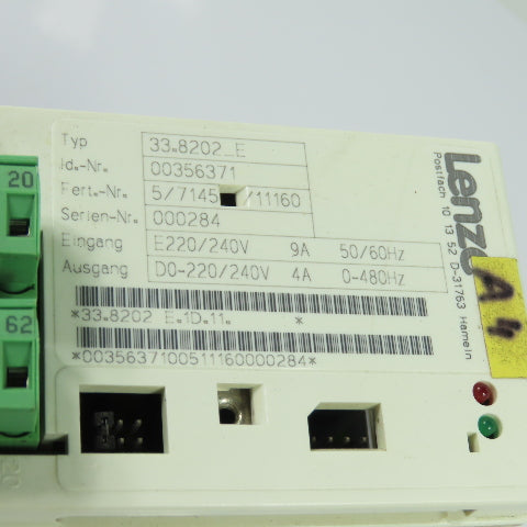 Lenze 33.8202_E Frequency Inverter Drive E220/240V 9A 50/60Hz
