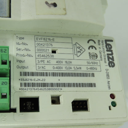 Lenze EVF8216-E Frequency Inverter Drive VFD 5.5kW 400V