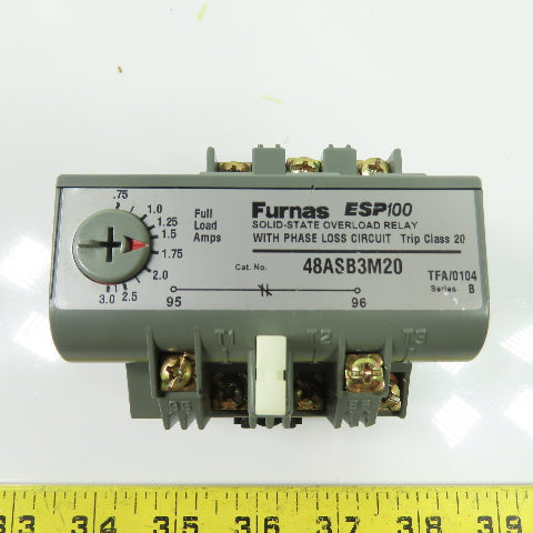 Furnas 48ASB3M20 Solid-State Overload Relay 0.75-3A 600VAC