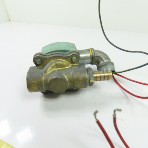 ASCO 238710-006-D 2-Way Brass Solenoid Valve 24VDC Coil 1/2" NPT