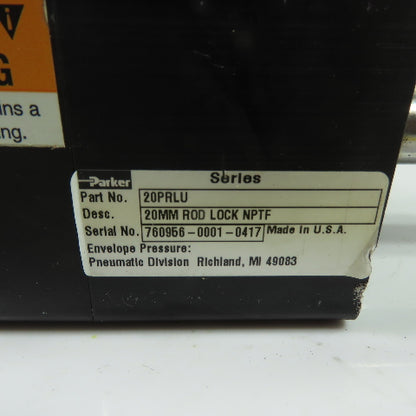 Parker 20PRLU Pneumatic Rod Lock 20mm NPTF