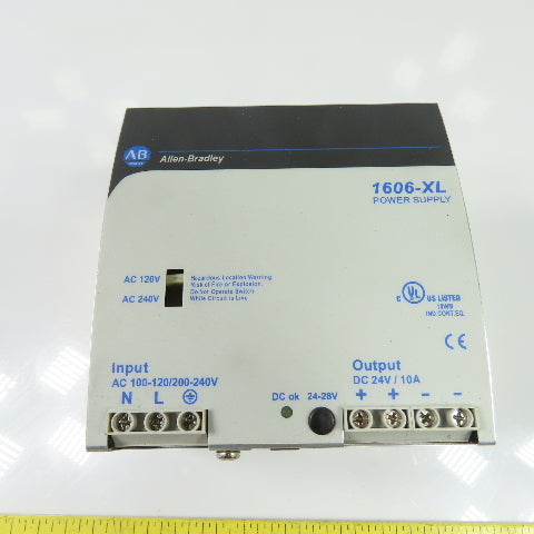 Allen-Bradley 1606-XL240E Power Supply 120/240V Inpu 24VDC 10A Output Ser A
