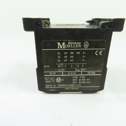 Klockner Moeller DILER-40 40E Contactor Relay 4NO 10A 600V Max