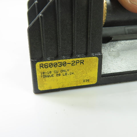 Bussmann R60030-2PR 600V 30A 2-Pole Class R Fuse Block Lot Of 2