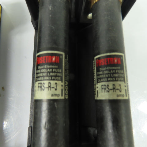 Bussmann R60030-2PR 600V 30A 2-Pole Class R Fuse Block Lot Of 2