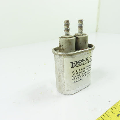 Ronken 64A81254K81 Oval Capacitor 0.25 MF 1000 VP 11385 VA 30In-Lb