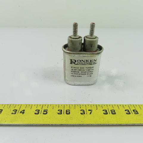 Ronken 64A81254K81 Oval Capacitor 0.25 MF 1000 VP 11385 VA 30In-Lb