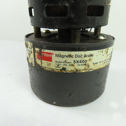 Dayton 6Z078 AC Gearmotor 49:1 Ratio 32.7RPM 115V 1Ph W/ Magnetic Disc Brake