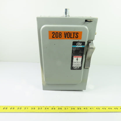 Siemens F351 30A 3-Pole Fusible Heavy Duty Safety Disconnect Switch 600V