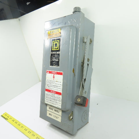 Square D H361 30A 3-Pole Fusible Heavy Duty Safety Disconnect Switch 600V