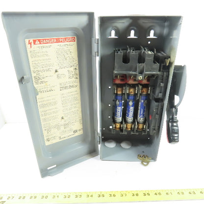 Square D H361 30A 3-Pole Fusible Heavy Duty Safety Disconnect Switch 600V
