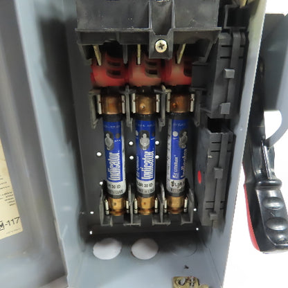 Square D H361 30A 3-Pole Fusible Heavy Duty Safety Disconnect Switch 600V